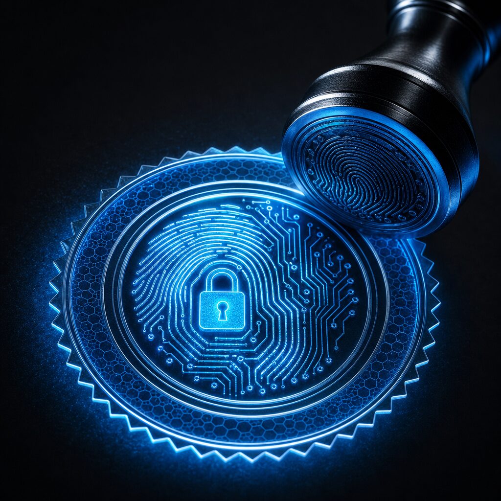Selo digital de certificação criptográfica